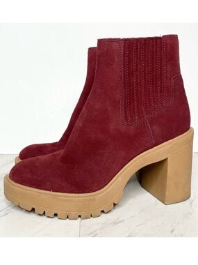 Dolce Vita Caster Suede Lug Sole Bootie 8 1/2